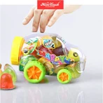 Jeli ffrwythau bach amrywiol yn Mini Candy Car ar gyfer plant