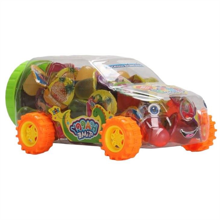 Poeth Mini pwdin gwerthu Candy ffrwythau cwpan jeli/melys pwdin Car tegan awto